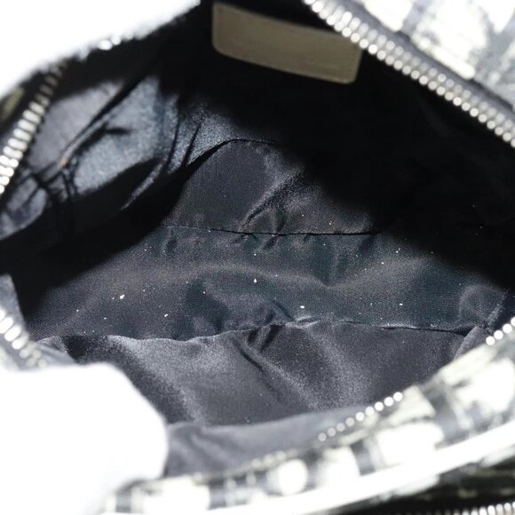 Christian Dior Trotter Canvas Shoulder Bag PVC Black Silver Auth BA5306 - Picture 10 of 16